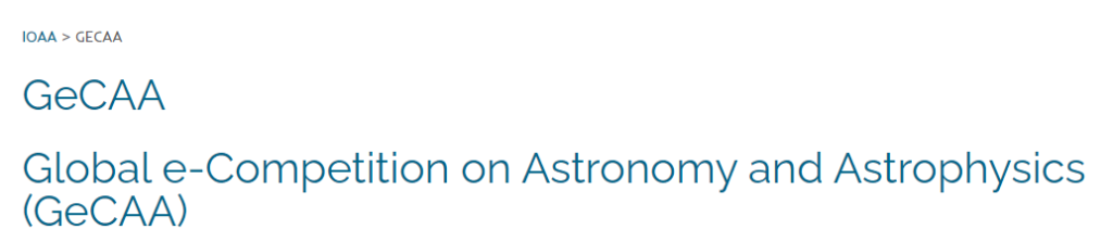 Global e-Competition on Astronomy & Astrophysics